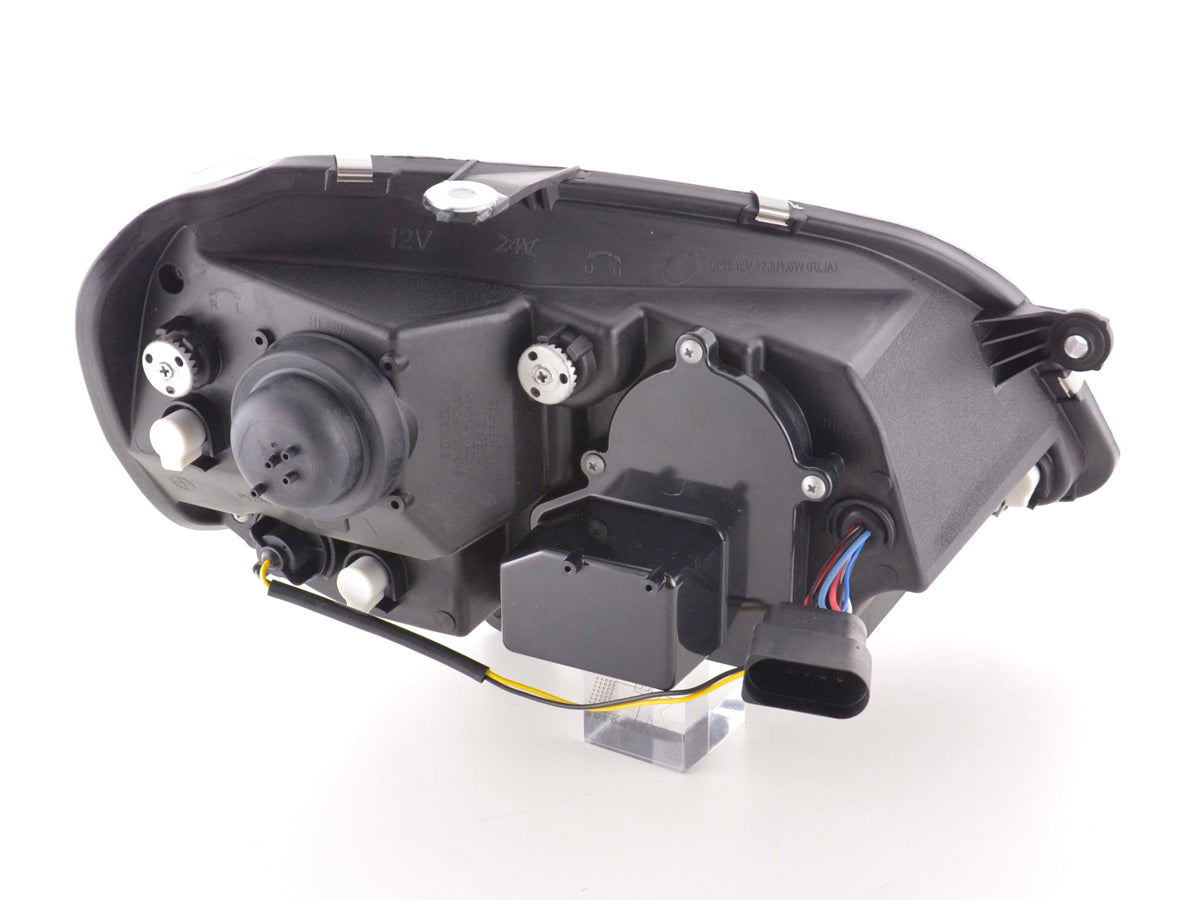 Scheinwerfer Set Daylight LED TFL-Optik VW Polo Typ 9N3 05-09 schwarz Scheinwerfer Set Daylight LED TFL-Optik VW Polo Typ 9N3 05-09 schwarz